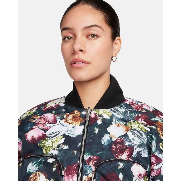 Nike Tech Pack Women's Floral Bomber Jacket Reversible Floral Jacket S NWOT - Picture 4 of 13
